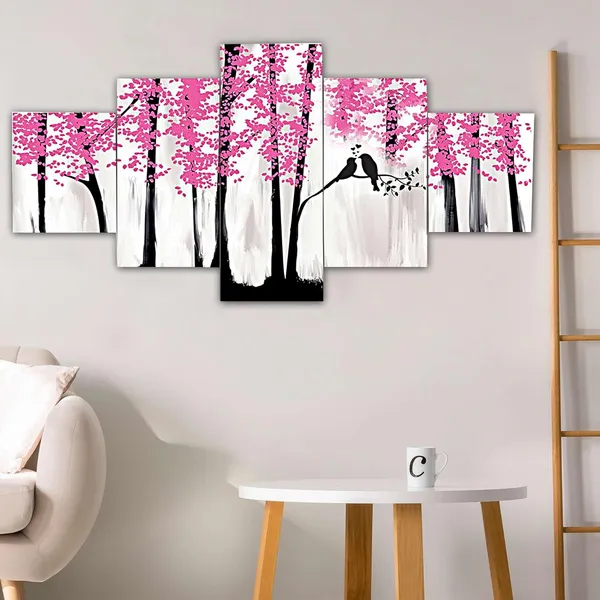 Multicolour_Set_Of_Five_Mdf_Framed_3D_Wall_Painting_For_Home_Decoration,_Big_Size_Painting_For_Living_Room,_Bedroom_(17X30_Inches)