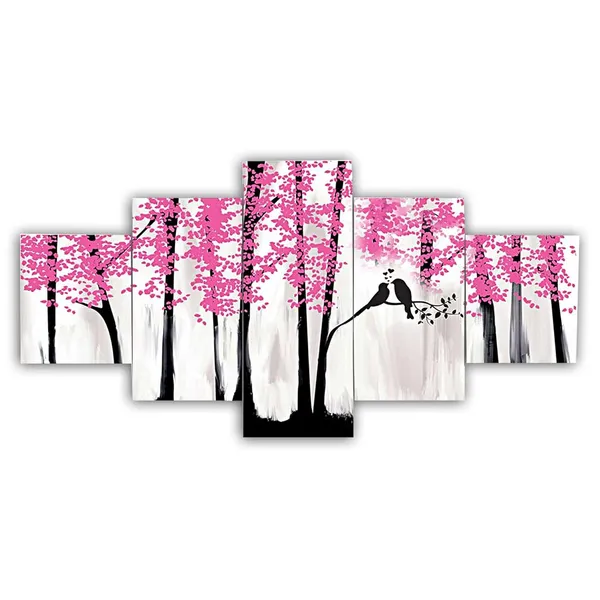 Multicolour_Set_Of_Five_Mdf_Framed_3D_Wall_Painting_For_Home_Decoration,_Big_Size_Painting_For_Living_Room,_Bedroom_(17X30_Inches)