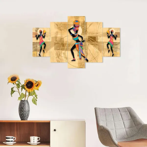 Multicolour_Set_Of_Five_Mdf_Framed_3D_Wall_Painting_For_Home_Decoration,_Big_Size_Painting_For_Living_Room,_Bedroom_(17X30_Inches)