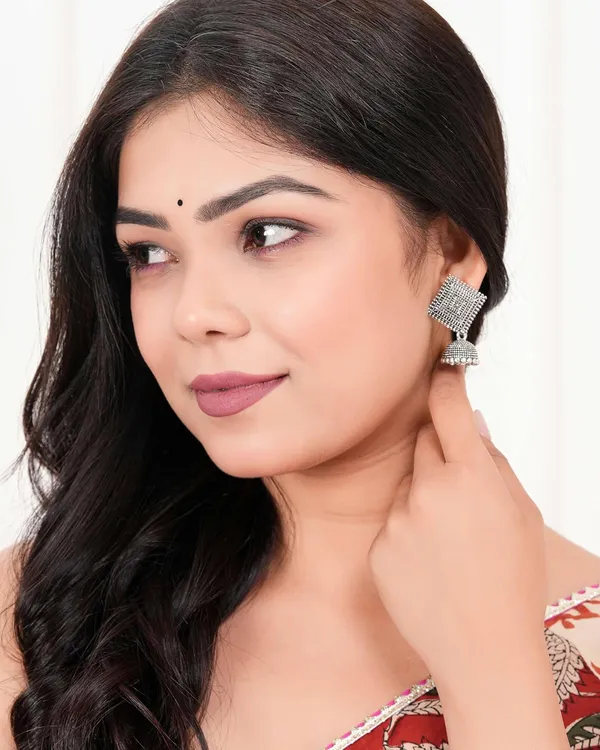 Jewellery_Earrings_for_Women_Oxidised_Silver_Jhumka_earrings_for_Girls_and_Women_E-23