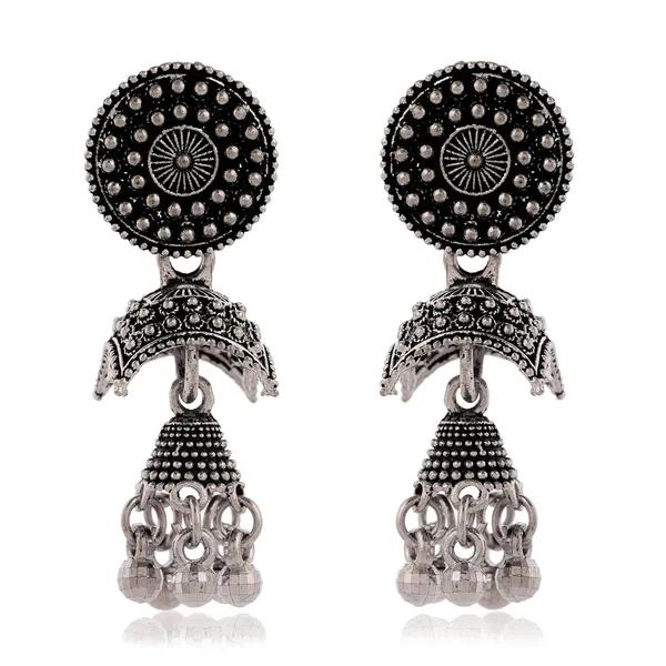 Jewellery_Earrings_for_Women_Oxidised_Silver_Jhumka_earrings_for_Girls_and_Women_E-24
