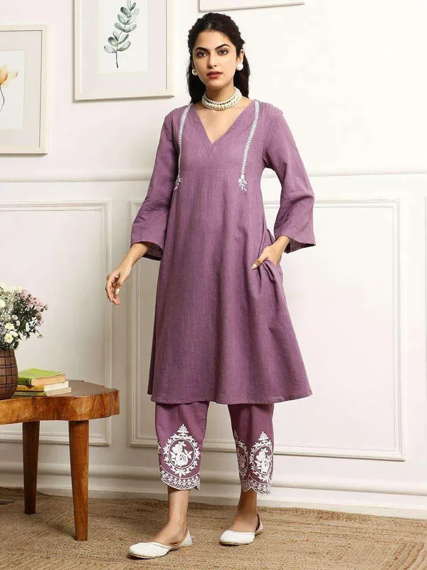 Black_Cotton_Embroidery_Straight_Kurti_Pant_With_Dupatta_Set_For_Women