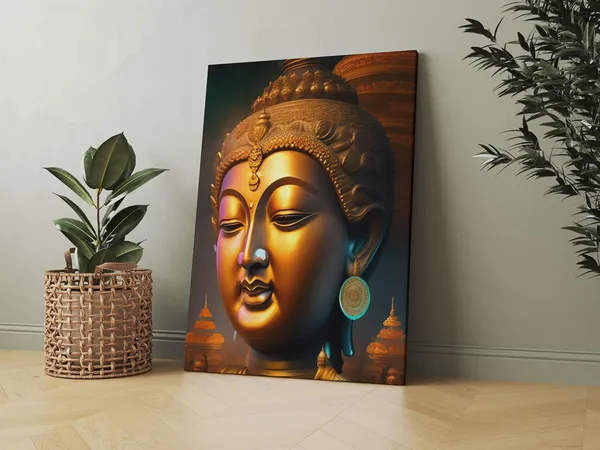 Multicolour_Buddha_Wall_Painting_For_Wall_Decoration_Canvas_Wall_Painting_For_Home_Decor,_Living_Room,_Bedroom,_Office_Hotel_(16X22_Inch_Ch-Bd5)