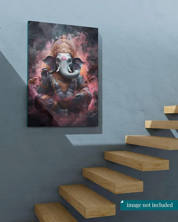 Multicolour_Ganesha_Wall_Painting_For_Wall_Decoration_Canvas_Wall_Painting_For_Home_Decor,_Living_Room,_Bedroom,_Office_Hotel_(16X22_Inch_Ch-Gn10)