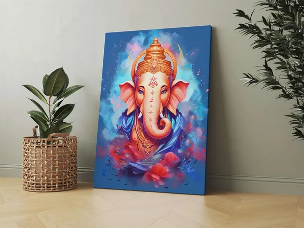 Multicolour_Ganesha_Wall_Painting_For_Wall_Decoration_Canvas_Wall_Painting_For_Home_Decor,_Living_Room,_Bedroom,_Office_Hotel_(16X22_Inch_Ch-Gn13)