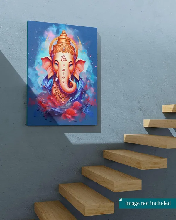 Multicolour_Ganesha_Wall_Painting_For_Wall_Decoration_Canvas_Wall_Painting_For_Home_Decor,_Living_Room,_Bedroom,_Office_Hotel_(16X22_Inch_Ch-Gn13)