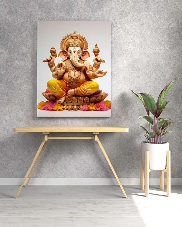 Multicolour_Ganesha_Wall_Painting_For_Wall_Decoration_Canvas_Wall_Painting_For_Home_Decor,_Living_Room,_Bedroom,_Office_Hotel_(16X22_Inch_Ch-Gn3)