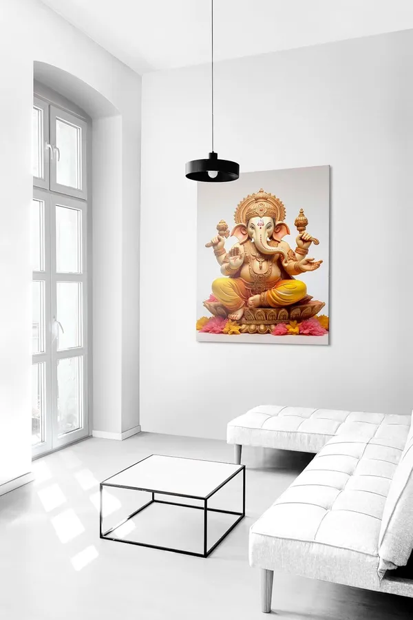 Multicolour_Ganesha_Wall_Painting_For_Wall_Decoration_Canvas_Wall_Painting_For_Home_Decor,_Living_Room,_Bedroom,_Office_Hotel_(16X22_Inch_Ch-Gn3)