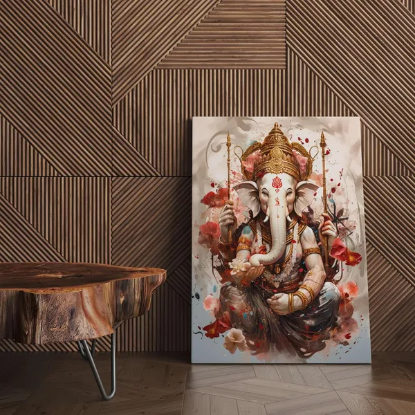 Multicolour_Ganesha_Wall_Painting_For_Wall_Decoration_Canvas_Wall_Painting_For_Home_Decor,_Living_Room,_Bedroom,_Office_Hotel_(16X22_Inch_Ch-Gn4)