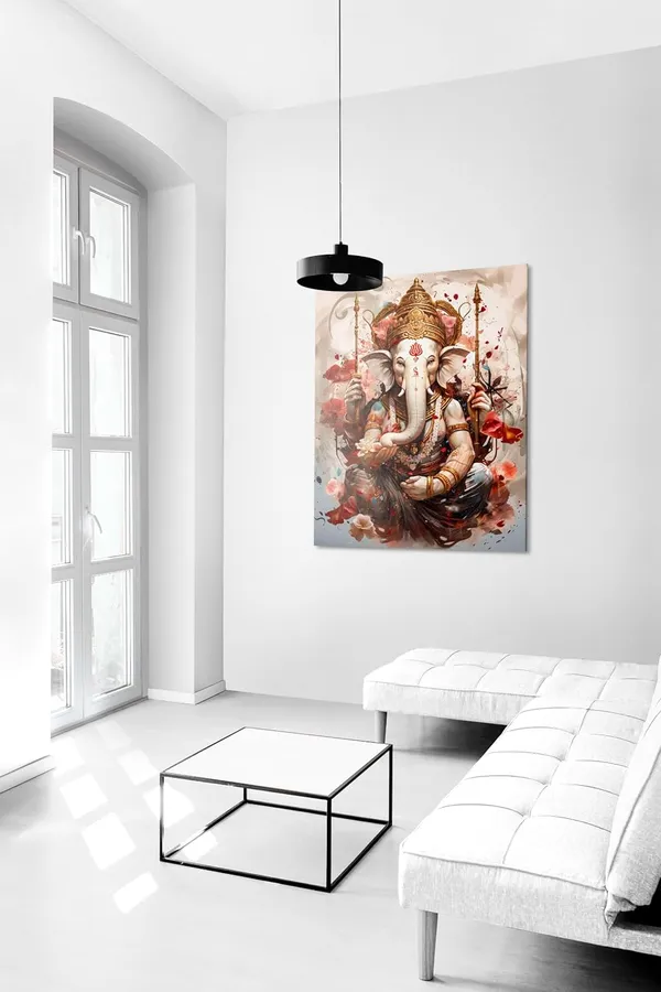Multicolour_Ganesha_Wall_Painting_For_Wall_Decoration_Canvas_Wall_Painting_For_Home_Decor,_Living_Room,_Bedroom,_Office_Hotel_(16X22_Inch_Ch-Gn4)