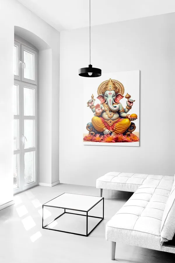 Multicolour_Ganesha_Wall_Painting_For_Wall_Decoration_Canvas_Wall_Painting_For_Home_Decor,_Living_Room,_Bedroom,_Office_Hotel_(16X22_Inch_Ch-Gn9)