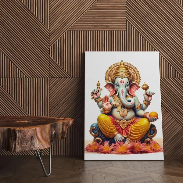 Multicolour_Ganesha_Wall_Painting_For_Wall_Decoration_Canvas_Wall_Painting_For_Home_Decor,_Living_Room,_Bedroom,_Office_Hotel_(16X22_Inch_Ch-Gn9)