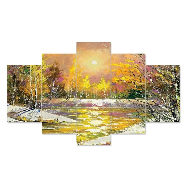 Multicolour_Set_Of_Five_Mdf_Framed_3D_Wall_Painting_For_Home_Decoration,_Big_Size_Painting_For_Living_Room,_Bedroom_(17X30_Inches)
