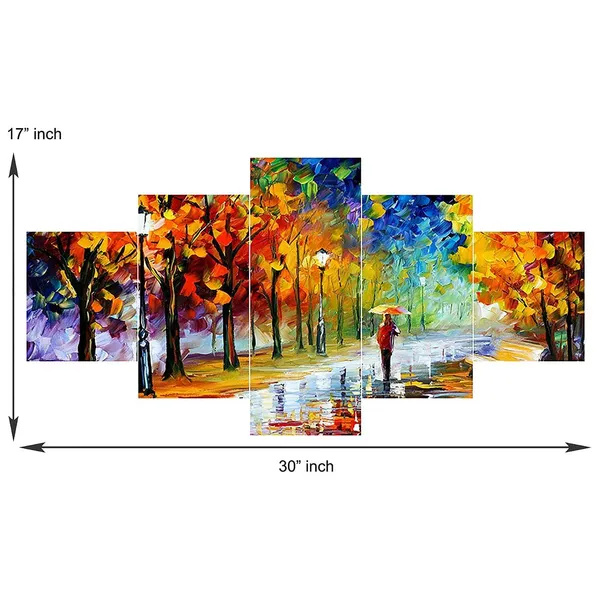 Multicolour_Set_Of_Five_Mdf_Framed_3D_Wall_Painting_For_Home_Decoration,_Big_Size_Painting_For_Living_Room,_Bedroom_(17X30_Inches)