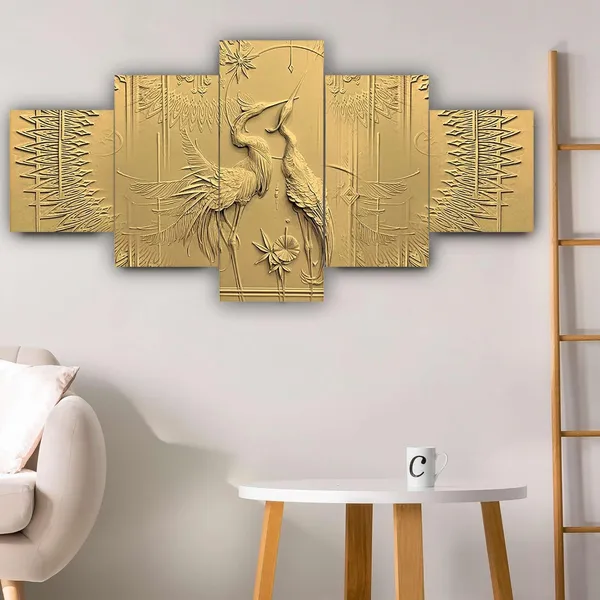 Multicolour_Set_Of_Five_Mdf_Framed_3D_Wall_Painting_For_Home_Decoration,_Big_Size_Painting_For_Living_Room,_Bedroom_(17X30_Inches)