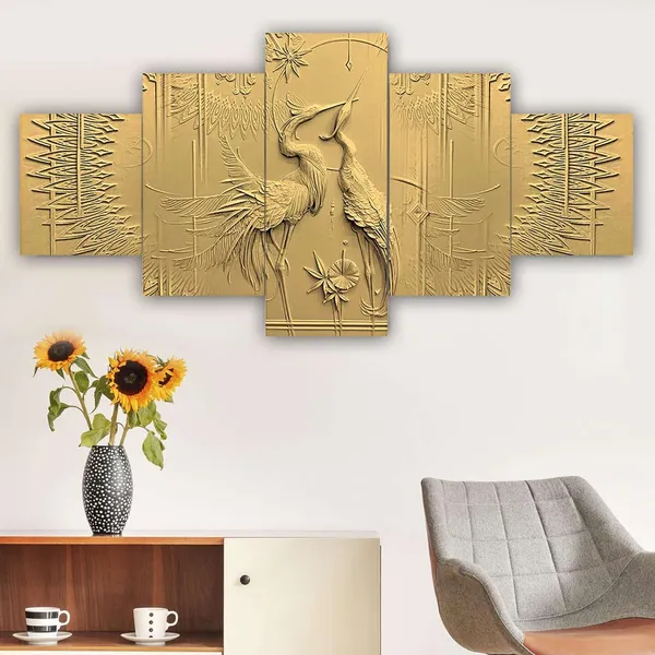 Multicolour_Set_Of_Five_Mdf_Framed_3D_Wall_Painting_For_Home_Decoration,_Big_Size_Painting_For_Living_Room,_Bedroom_(17X30_Inches)