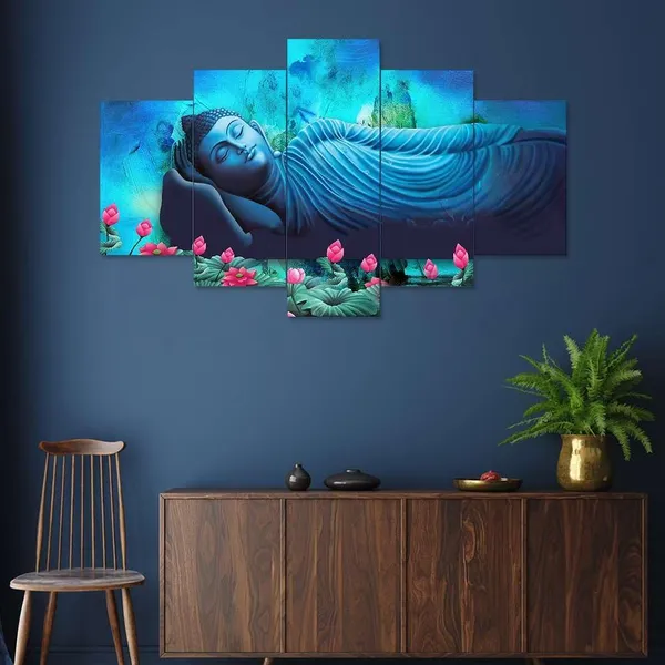 Multicolour_Set_Of_Five_Mdf_Framed_3D_Wall_Painting_For_Home_Decoration,_Big_Size_Painting_For_Living_Room,_Bedroom_(17X30_Inches)
