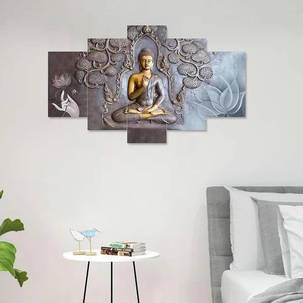 Multicolour_Set_Of_Five_Mdf_Framed_3D_Wall_Painting_For_Home_Decoration,_Big_Size_Painting_For_Living_Room,_Bedroom_(17X30_Inches)