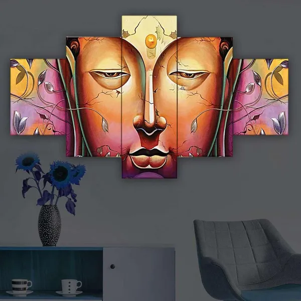 Multicolour_Set_Of_Five_Mdf_Framed_3D_Wall_Painting_For_Home_Decoration,_Big_Size_Painting_For_Living_Room,_Bedroom_(17X30_Inches)