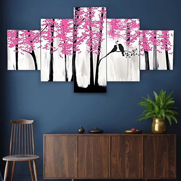 Multicolour_Set_Of_Five_Mdf_Framed_3D_Wall_Painting_For_Home_Decoration,_Big_Size_Painting_For_Living_Room,_Bedroom_(17X30_Inches)