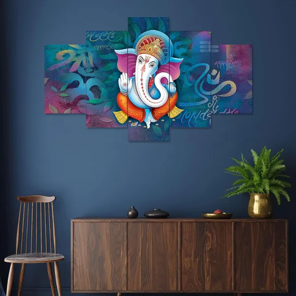 Multicolour_Set_Of_Five_Mdf_Framed_3D_Wall_Painting_For_Home_Decoration,_Big_Size_Painting_For_Living_Room,_Bedroom_(17X30_Inches)