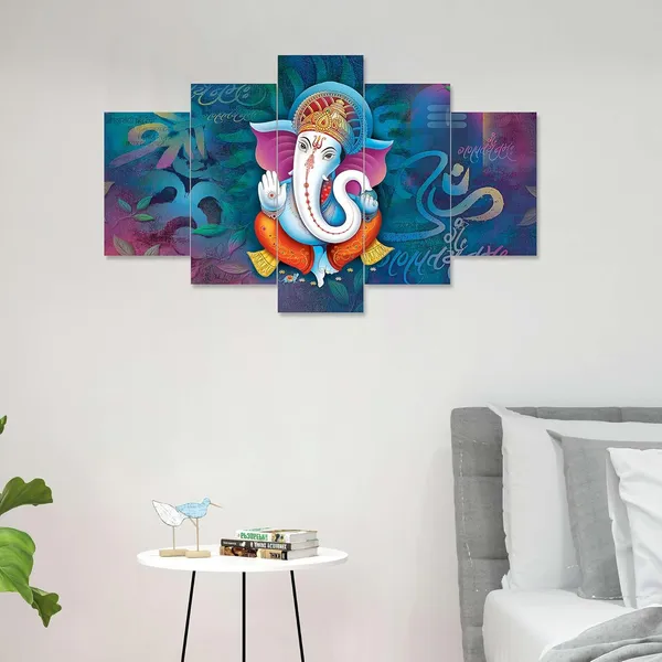 Multicolour_Set_Of_Five_Mdf_Framed_3D_Wall_Painting_For_Home_Decoration,_Big_Size_Painting_For_Living_Room,_Bedroom_(17X30_Inches)