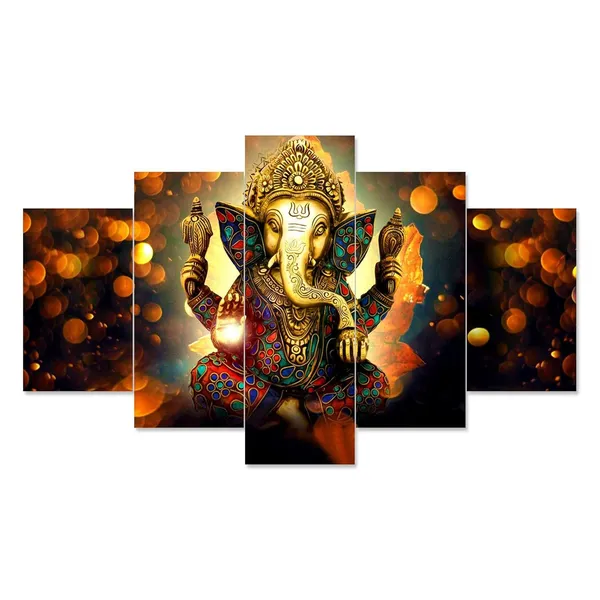 Multicolour_Set_Of_Five_Mdf_Framed_3D_Wall_Painting_For_Home_Decoration,_Big_Size_Painting_For_Living_Room,_Bedroom_(17X30_Inches)
