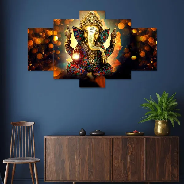 Multicolour_Set_Of_Five_Mdf_Framed_3D_Wall_Painting_For_Home_Decoration,_Big_Size_Painting_For_Living_Room,_Bedroom_(17X30_Inches)