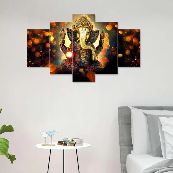 Multicolour_Set_Of_Five_Mdf_Framed_3D_Wall_Painting_For_Home_Decoration,_Big_Size_Painting_For_Living_Room,_Bedroom_(17X30_Inches)