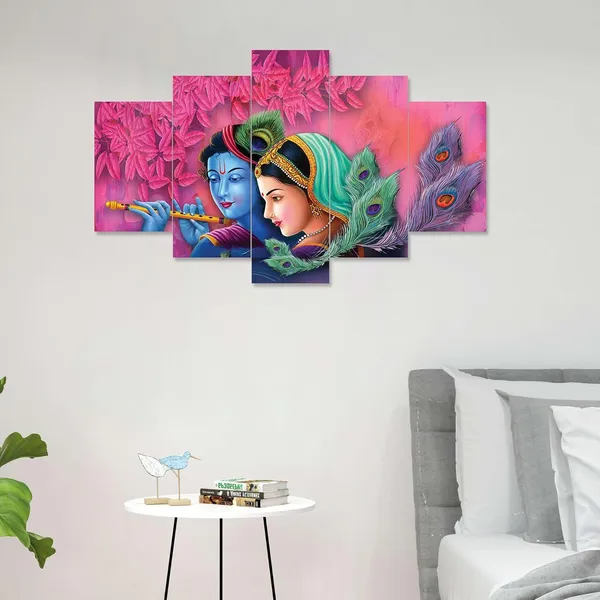 Multicolour_Set_Of_Five_Mdf_Framed_3D_Wall_Painting_For_Home_Decoration,_Big_Size_Painting_For_Living_Room,_Bedroom_(17X30_Inches)