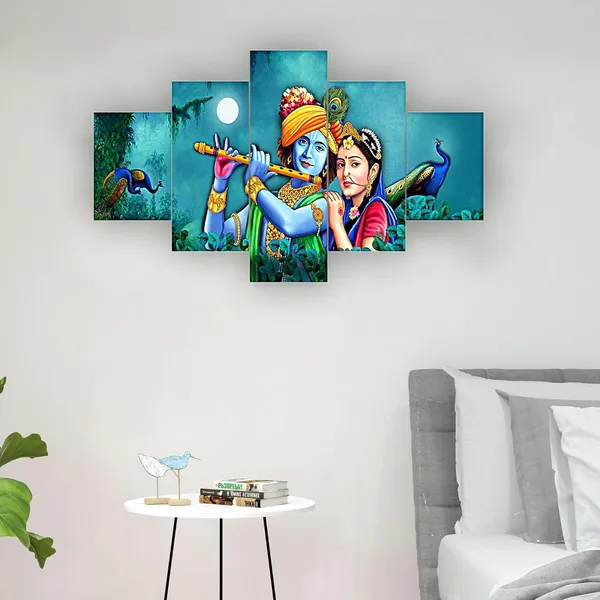 Multicolour_Set_Of_Five_Mdf_Framed_3D_Wall_Painting_For_Home_Decoration,_Big_Size_Painting_For_Living_Room,_Bedroom_(17X30_Inches)