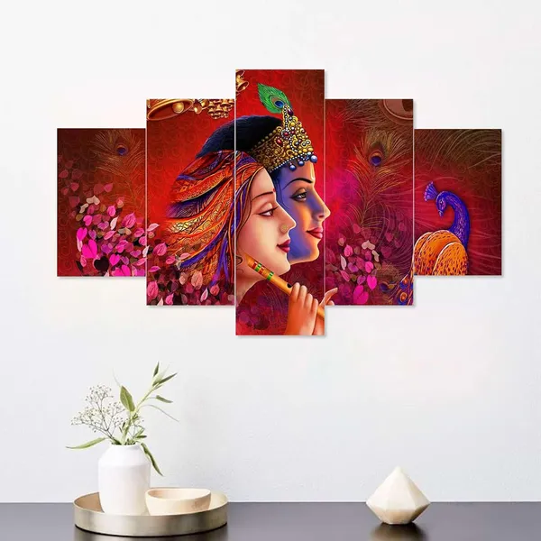 Multicolour_Set_Of_Five_Mdf_Framed_3D_Wall_Painting_For_Home_Decoration,_Big_Size_Painting_For_Living_Room,_Bedroom_(17X30_Inches)