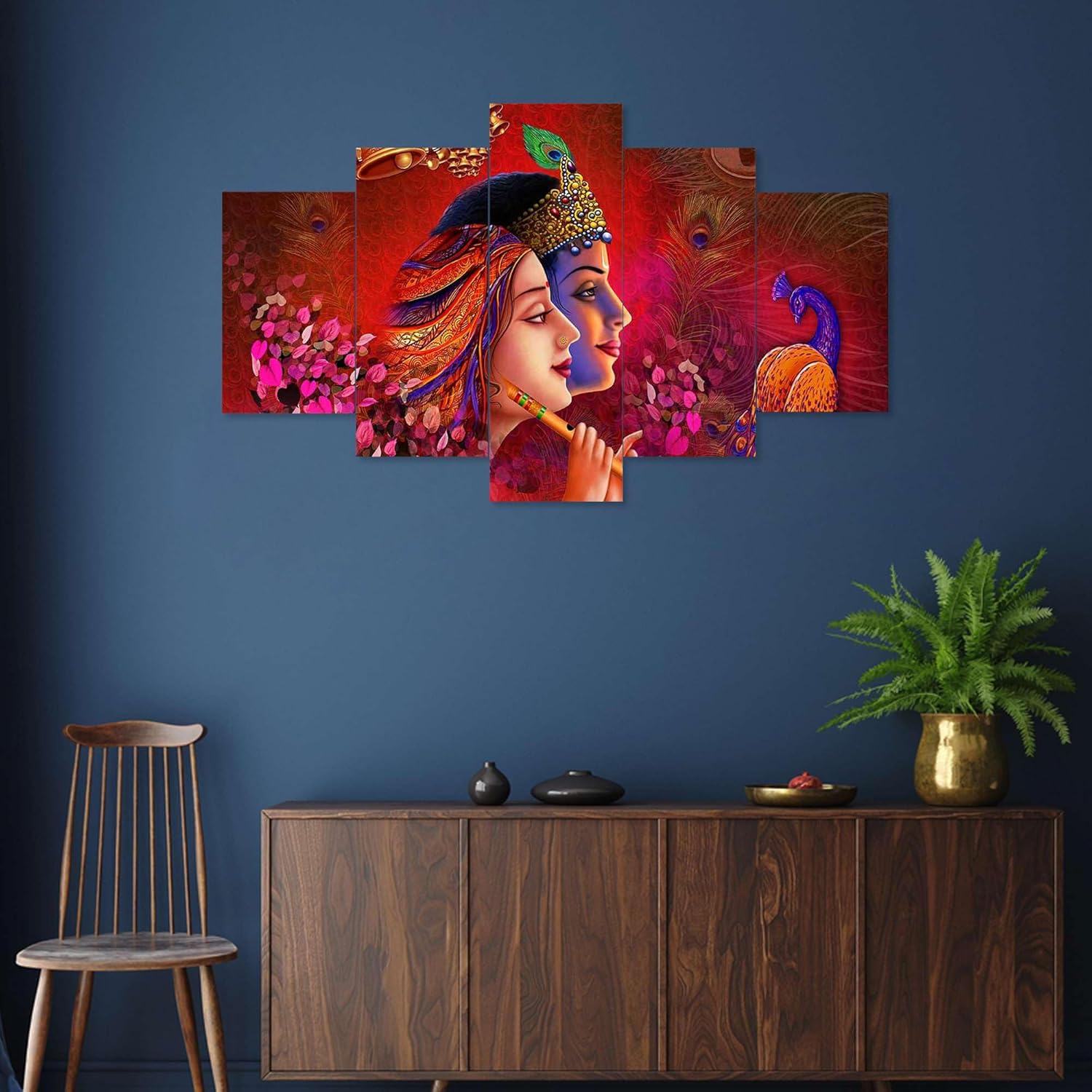 Multicolour_Set_Of_Five_Mdf_Framed_3D_Wall_Painting_For_Home_Decoration,_Big_Size_Painting_For_Living_Room,_Bedroom_(17X30_Inches)