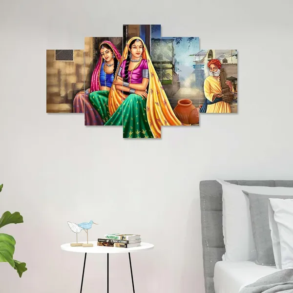 Multicolour_Set_Of_Five_Mdf_Framed_3D_Wall_Painting_For_Home_Decoration,_Big_Size_Painting_For_Living_Room,_Bedroom_(17X30_Inches)
