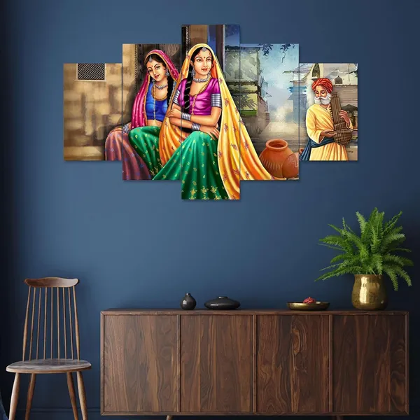 Multicolour_Set_Of_Five_Mdf_Framed_3D_Wall_Painting_For_Home_Decoration,_Big_Size_Painting_For_Living_Room,_Bedroom_(17X30_Inches)