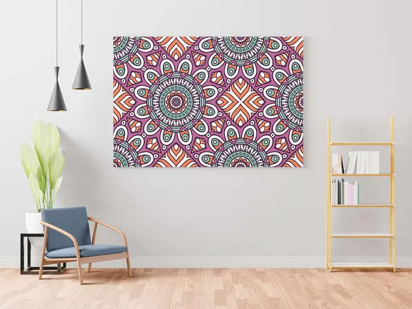 Multicolour_Mandala_Art_Painting_For_Wall_Decoration_With_Frame_Canvas_Painting_For_Living_Room_Bedroom_Home_Office_&_Hotels_(22_Inch_X_16_Inch_Ch-Mp-Ldp10)