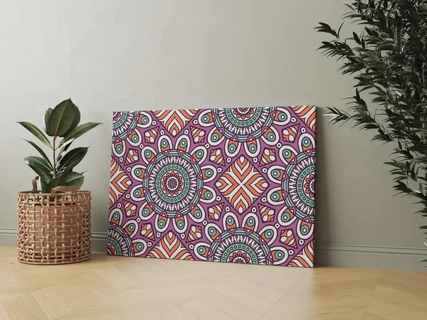 Multicolour_Mandala_Art_Painting_For_Wall_Decoration_With_Frame_Canvas_Painting_For_Living_Room_Bedroom_Home_Office_&_Hotels_(22_Inch_X_16_Inch_Ch-Mp-Ldp10)