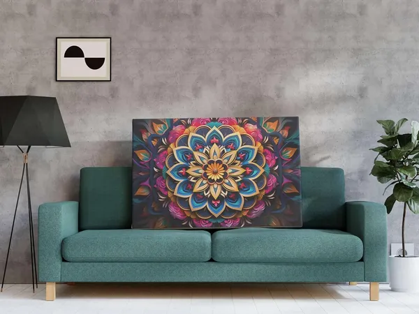 Multicolour_Mandala_Art_Painting_For_Wall_Decoration_With_Frame_Canvas_Painting_For_Living_Room_Bedroom_Home_Office_&_Hotels_(22_Inch_X_16_Inch_Ch-Mp-Ldp12)