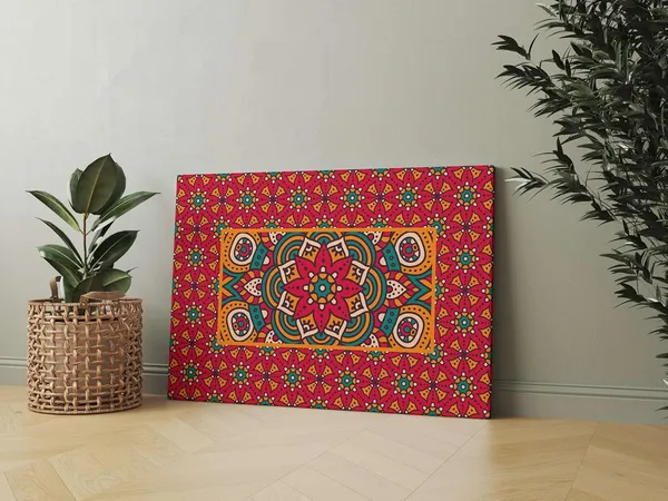 Multicolour_Mandala_Art_Painting_For_Wall_Decoration_With_Frame_Canvas_Painting_For_Living_Room_Bedroom_Home_Office_&_Hotels_(22_Inch_X_16_Inch_Ch-Mp-Ldp13)