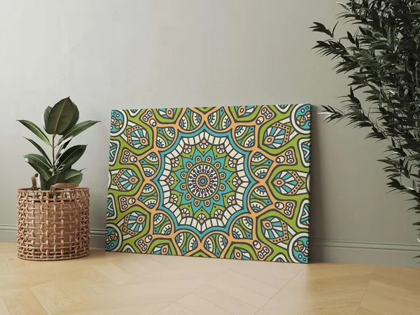 Multicolour_Mandala_Art_Painting_For_Wall_Decoration_With_Frame_Canvas_Painting_For_Living_Room_Bedroom_Home_Office_&_Hotels_(22_Inch_X_16_Inch_Ch-Mp-Ldp14)