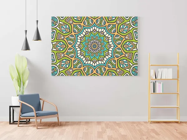 Multicolour_Mandala_Art_Painting_For_Wall_Decoration_With_Frame_Canvas_Painting_For_Living_Room_Bedroom_Home_Office_&_Hotels_(22_Inch_X_16_Inch_Ch-Mp-Ldp14)