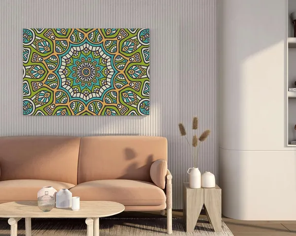 Multicolour_Mandala_Art_Painting_For_Wall_Decoration_With_Frame_Canvas_Painting_For_Living_Room_Bedroom_Home_Office_&_Hotels_(22_Inch_X_16_Inch_Ch-Mp-Ldp14)