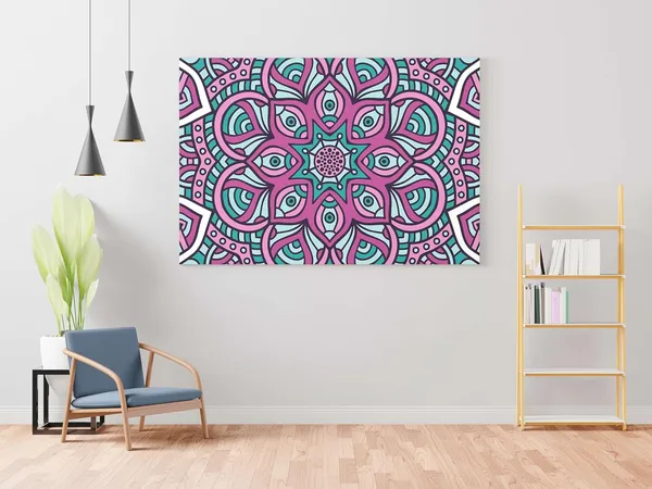 Multicolour_Mandala_Art_Painting_For_Wall_Decoration_With_Frame_Canvas_Painting_For_Living_Room_Bedroom_Home_Office_&_Hotels_(22_Inch_X_16_Inch_Ch-Mp-Ldp15)
