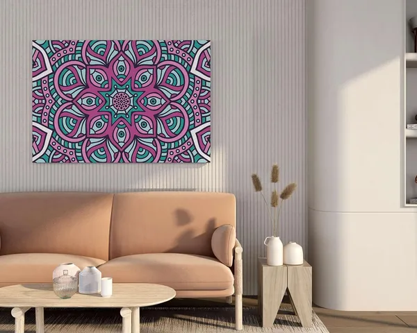 Multicolour_Mandala_Art_Painting_For_Wall_Decoration_With_Frame_Canvas_Painting_For_Living_Room_Bedroom_Home_Office_&_Hotels_(22_Inch_X_16_Inch_Ch-Mp-Ldp15)