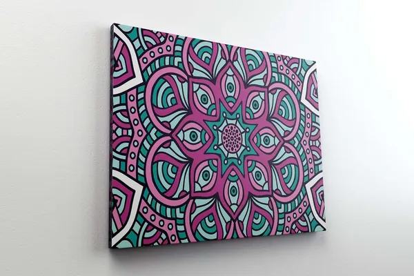 Multicolour_Mandala_Art_Painting_For_Wall_Decoration_With_Frame_Canvas_Painting_For_Living_Room_Bedroom_Home_Office_&_Hotels_(22_Inch_X_16_Inch_Ch-Mp-Ldp15)