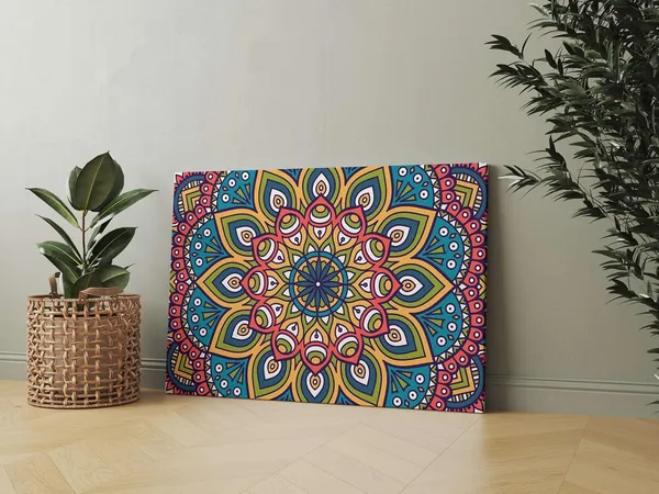 Multicolour_Mandala_Art_Painting_For_Wall_Decoration_With_Frame_Canvas_Painting_For_Living_Room_Bedroom_Home_Office_&_Hotels_(22_Inch_X_16_Inch_Ch-Mp-Ldp16)