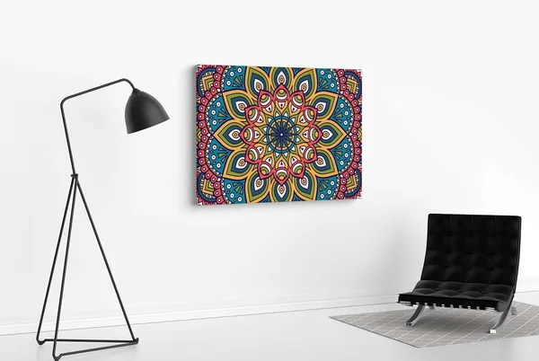 Multicolour_Mandala_Art_Painting_For_Wall_Decoration_With_Frame_Canvas_Painting_For_Living_Room_Bedroom_Home_Office_&_Hotels_(22_Inch_X_16_Inch_Ch-Mp-Ldp16)