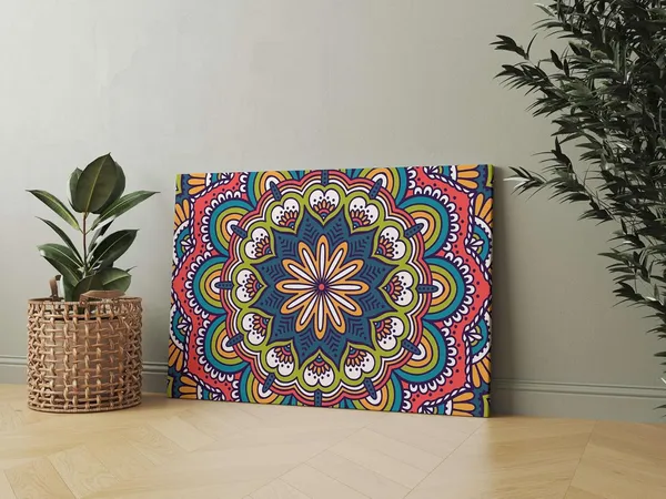 Multicolour_Mandala_Art_Painting_For_Wall_Decoration_With_Frame_Canvas_Painting_For_Living_Room_Bedroom_Home_Office_&_Hotels_(22_Inch_X_16_Inch_Ch-Mp-Ldp22)