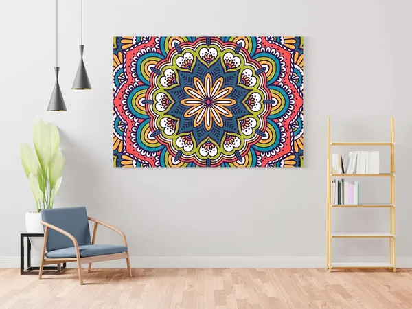 Multicolour_Mandala_Art_Painting_For_Wall_Decoration_With_Frame_Canvas_Painting_For_Living_Room_Bedroom_Home_Office_&_Hotels_(22_Inch_X_16_Inch_Ch-Mp-Ldp22)