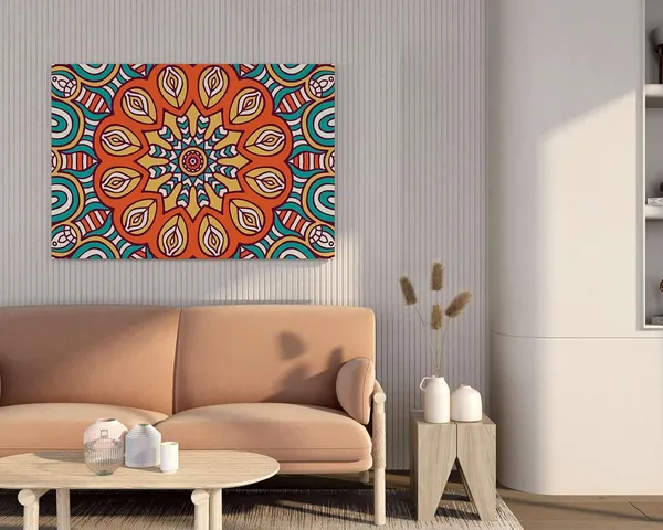 Multicolour_Mandala_Art_Painting_For_Wall_Decoration_With_Frame_Canvas_Painting_For_Living_Room_Bedroom_Home_Office_&_Hotels_(22_Inch_X_16_Inch_Ch-Mp-Ldp8)